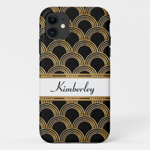Art Deco Great Gatsby Style Shell Faux Gold Case-Mate iPhone Case