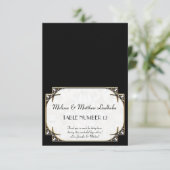 Art Deco Great Gatsby Style Typografie in Lace Gol Kaart (Staand voorkant)