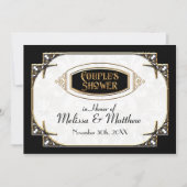 Art Deco Great Gatsby Style Typografie in Lace Gol Kaart (Voorkant)