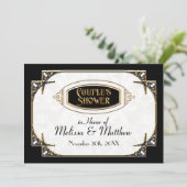 Art Deco Great Gatsby Style Typografie in Lace Gol Kaart (Staand voorkant)