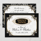 Art Deco Great Gatsby Style Typografie in Lace Gol Kaart (Voorkant / Achterkant)