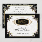 Art Deco Great Gatsby Style Typografie in Lace Gol Kaart (Voorkant / Achterkant)