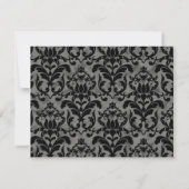 Art Deco Great Gatsby Style Typografie in Lace Gol RSVP Kaartje (Achterkant)