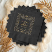 Art Deco Great Gatsby Verjaardag gepersonaliseerd Folie Servetten