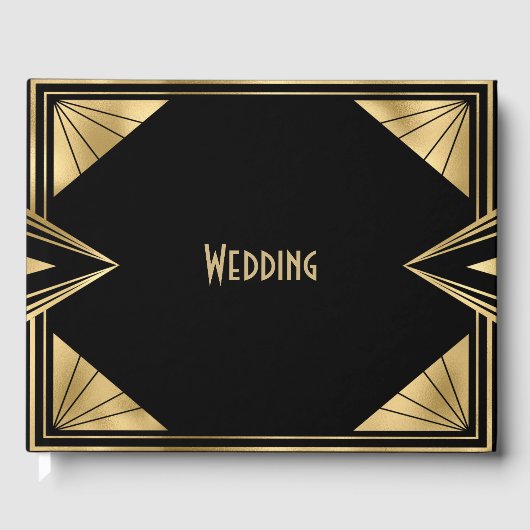 Art Deco Great Gatsby Wedding Gastenboek (Voorkant)