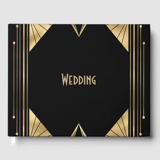 Art Deco Great Gatsby Wedding Gastenboek (Voorkant)