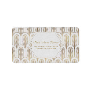 Art Deco Great Gatsby White Gold Wedding Etiket