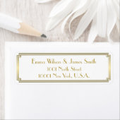 Art Deco Great Gatsby White Return-adreslabels Etiket (Insitu)