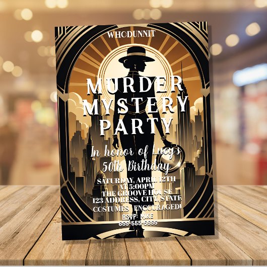 art deco great Gatsby whodunit moord mysterie  Kaart