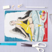 Art Deco Great Gatsby Woman van 1920 Tissuepapier (Craft)