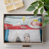 Art Deco Great Gatsby Woman van 1920 Tissuepapier (Geschenk)