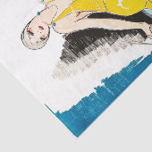 Art Deco Great Gatsby Woman van 1920 Tissuepapier (Detail)