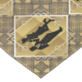 Art Deco Great Gatsby Zwart Gouden Flapper Koppel Tafelkleed (Gekanteld)