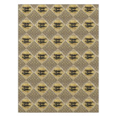 Art Deco Great Gatsby Zwart Gouden Flapper Koppel Tafelkleed (Voorkant)