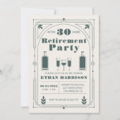 Art Deco Green Lijst Uitnodiging (Voorkant)