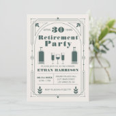 Art Deco Green Lijst Uitnodiging (Staand voorkant)