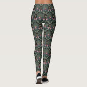Art Deco Green Print Leggings (Achterkant)
