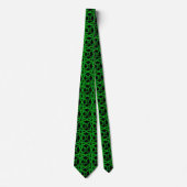 Art Deco Green Snake Pattern  Stropdas (Voorkant)