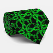 Art Deco Green Snake Pattern Stropdas (Opgerold)