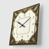 Art Deco Green Vierkante Klok (Hoek)