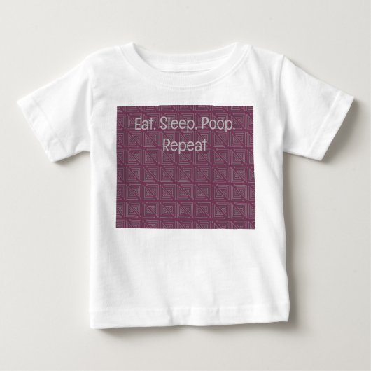 Art Deco Grey Mazes Baby T-Shirt (Voorkant)