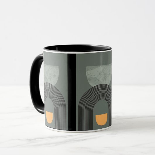 ART DECO GREY STYLING MUG MOK (Voorkant links)