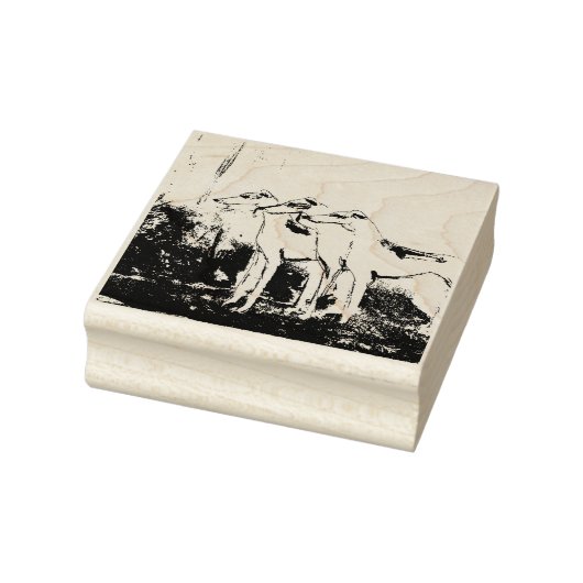 Art Deco Greyhounds Rubberstempel (Stempel)