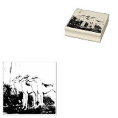 Art Deco Greyhounds Rubberstempel (Gestempeld)