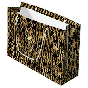 Art Deco Grieks Sleutelspiraalpatroonontwerp Groot Cadeauzakje