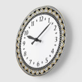 Art Deco Grijs Grote Klok (Hoek)