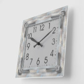 Art Deco grijs Vierkante Klok (Hoek)