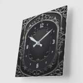 Art Deco Grijs Vierkante Klok (Hoek)