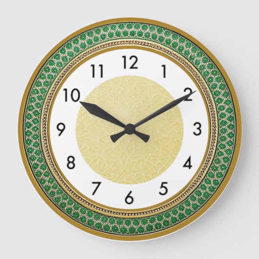 Art Deco Groen Grote Klok (Voorkant)