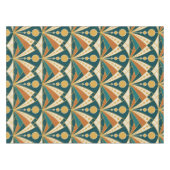 Art Deco (groen, roest en goud) Tafelkleed (Voorkant (Horizontaal))