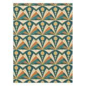 Art Deco (groen, roest en goud) Tafelkleed (Voorkant)