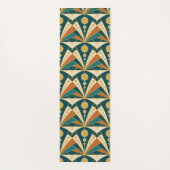 Art Deco (groen, roest en goud) Yogamat (Achterkant)