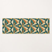 Art Deco (groen, roest en goud) Yogamat (Voorkant (horizontaal))