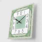 Art Deco Groen Vierkante Klok (Hoek)