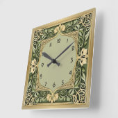 Art Deco Groen Vierkante Klok (Hoek)