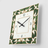 Art Deco Groen Vierkante Klok (Hoek)