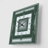 Art Deco-groen Vierkante Klok (Hoek)