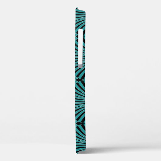 Art Deco: groen waaierpatroon. Case-Mate iPhone Case (Achterkant / Links)