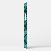 Art Deco: groen waaierpatroon. Case-Mate iPhone Case (Achterkant / Rechts)