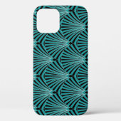 Art Deco: groen waaierpatroon. Case-Mate iPhone Case (Achterkant)