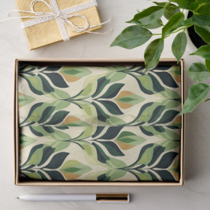 Art Deco groene blad vloeipapier vellen Tissuepapier