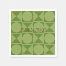 Art Deco Groene Retro Geometrische Monogrammed Bru