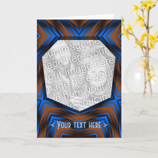 Art Deco Groeten Kaart (Gele Bloem)