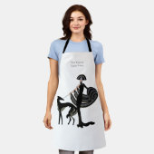  Art Deco Grooming Apron Schort (Gedragen)