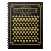 Art Deco Grote Gatsby 1920 Bruiloft gastenboek Notitieboek (Voorkant)
