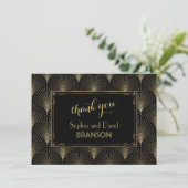  Art Deco Grote Gatsby bruiloft BEDANKT (Staand voorkant)